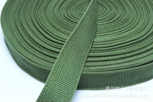 【厂家直销】专业生产各种规格棉织带3.2涤纶军绿背包带